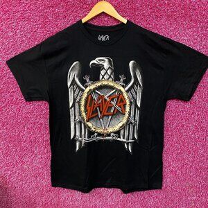 Slayer Silver Eagle Band Logo Seasons In The Abyss Album T-Shirt XL